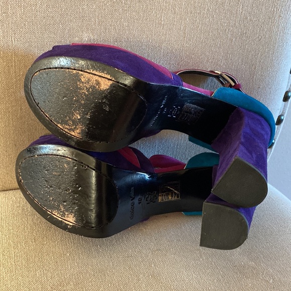 Dolce Vita Purple and Teal Platform Heels - Picture 12 of 13